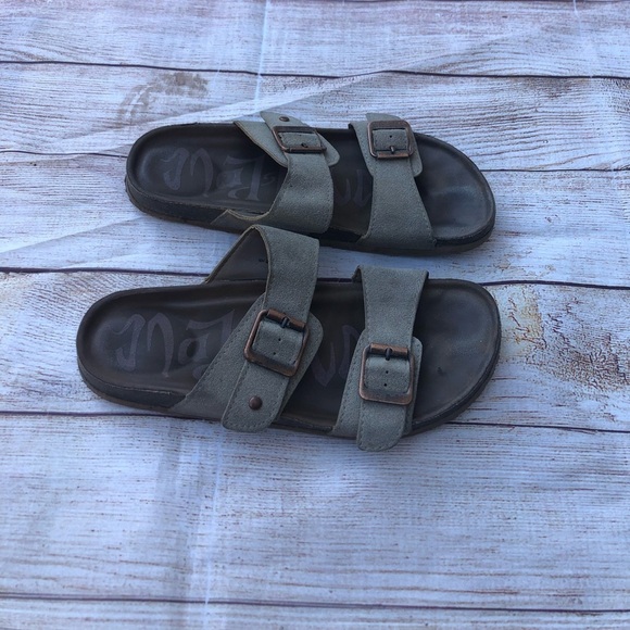 Womens Mad Love Keava Footbed Sandals - Taupe 6 - Picture 1 of 5
